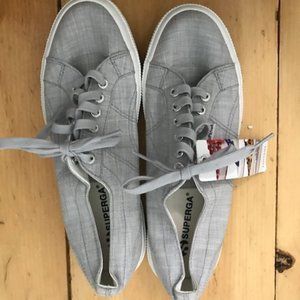 Superga Light Grey Canvas Sneakers